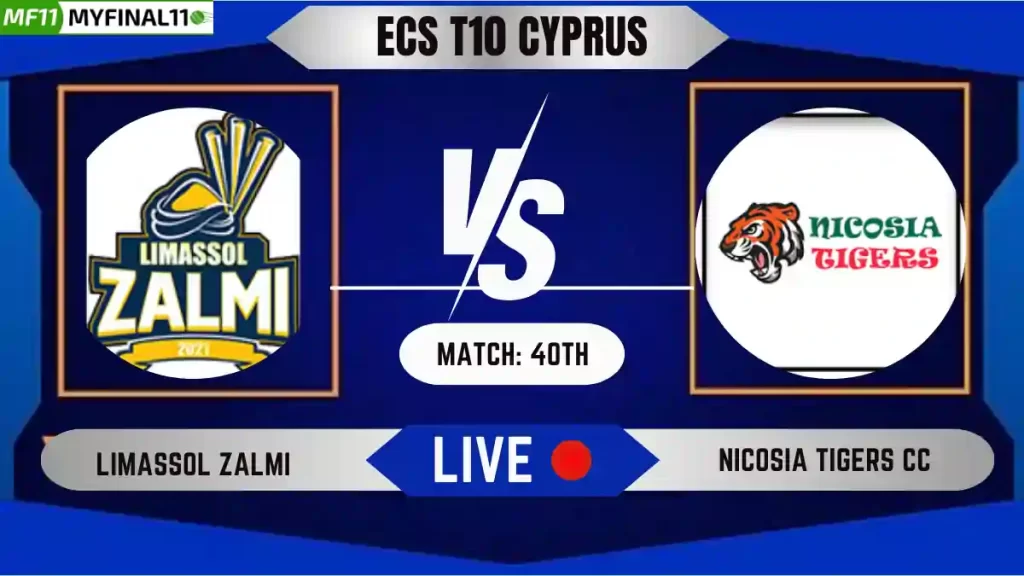 LIZ vs NCT Live Score, ECS T10 Cyprus, 2024, Limassol Zalmi vs Nicosia Tigers CC Live Cricket Score & Commentary - 40th Match