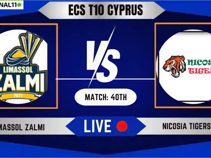 LIZ vs NCT Live Score, ECS T10 Cyprus, 2024, Limassol Zalmi vs Nicosia Tigers CC Live Cricket Score & Commentary - 40th Match