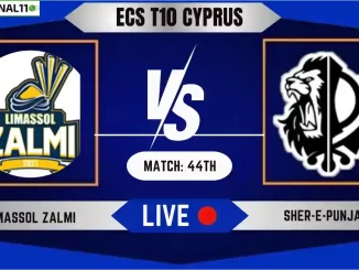 LIZ vs SEP Live Score, ECS T10 Cyprus, 2024, Limassol Zalmi vs Sher-e-Punjab Live Cricket Score & Commentary - 44th Match