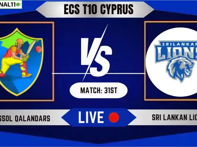 LQ vs SLL Live Score, ECS T10 Cyprus, 2024, Limassol Qalandars vs Sri Lankan Lions Live Cricket Score & Commentary - 31st Match