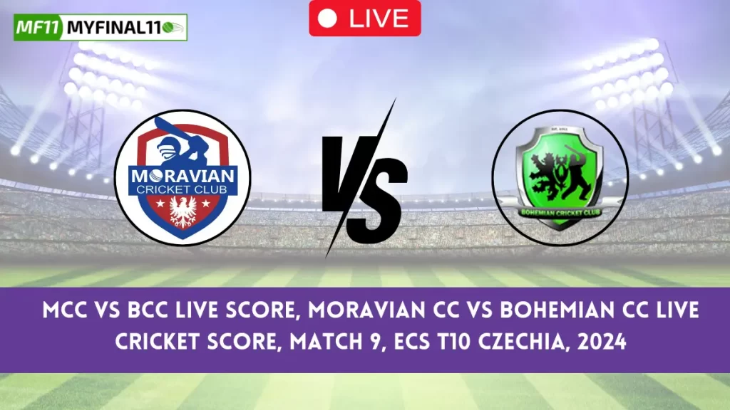 MCC vs BCC Live Score: The upcoming match between Moravian CC (MCC) and Bohemian (BCC) at the ECS T10 Czechia, 2024