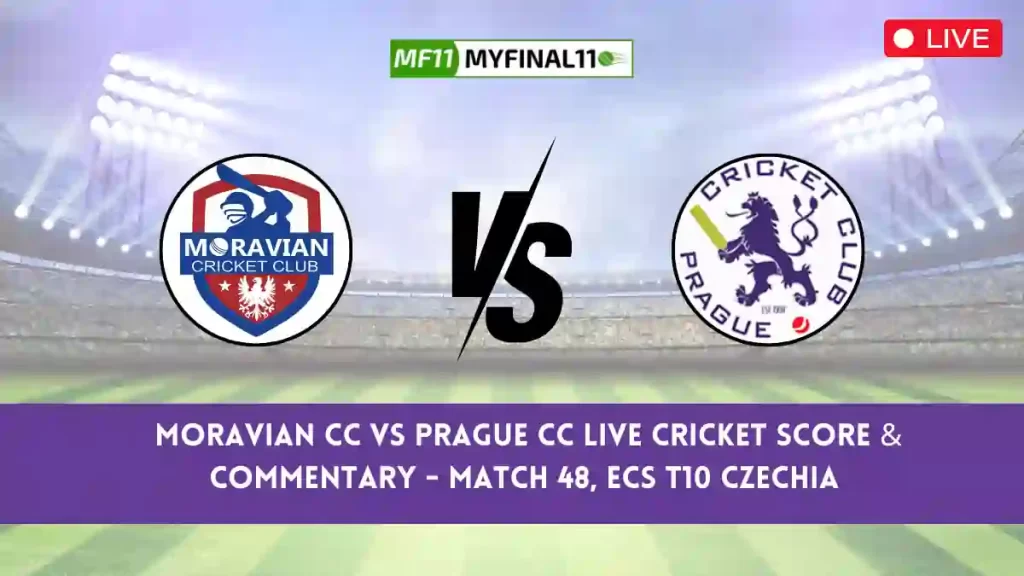 MCC vs PCC Live Score, Scorecard, Moravian CC vs Prague CC Live Cricket Score - Match 48, ECS T10 Czechia 2024
