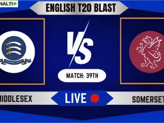 MID vs SOM Live Score, English T20 Blast 2024, Middlesex vs Somerset Live Cricket Score & Commentary - Match 39th