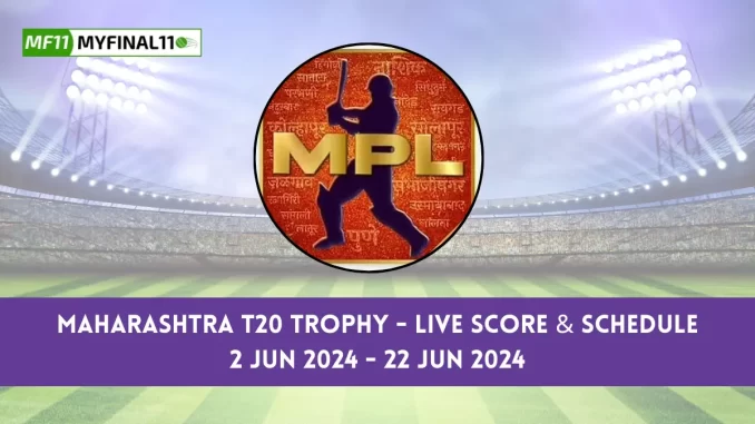 Maharashtra T20 Trophy Live Score, Matches, scorecard, results, points table 2024