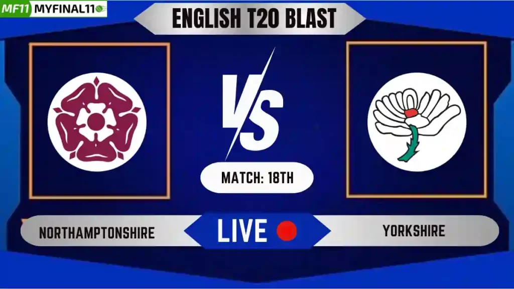 NOR vs YOR Live Score, English T20 Blast 2024, Northamptonshire vs Yorkshire Live Cricket Score & Commentary - Match 18th