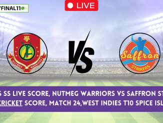 NW vs SS Live Score, Nutmeg Warriors vs Saffron Strikers Live Cricket Score, Match 24,WEST INDIES T10 Spice Isle , 2024