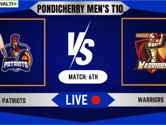 PAT vs WAR Live Score, Pondicherry Men's T10, 2024, 6th Match, Patriots vs Warriors Live Cricket Score & Commentary [14 June 2024]