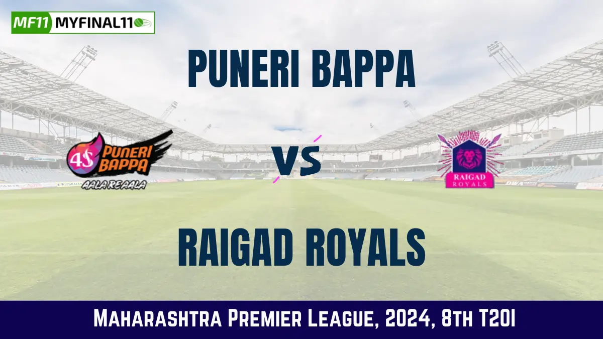 PB vs RRO Dream11 Prediction Today Match, Dream11 Team Today, Fantasy Cricket Tips, Pitch Report, & Player Stats, Maharashtra Premier League, 2024, Match 8th