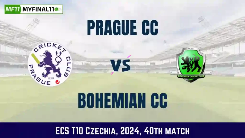 PCC vs BCC Dream11 Prediction, Pitch Report, and Player Stats, 40th Match, ECS T10 Czechia, 2024