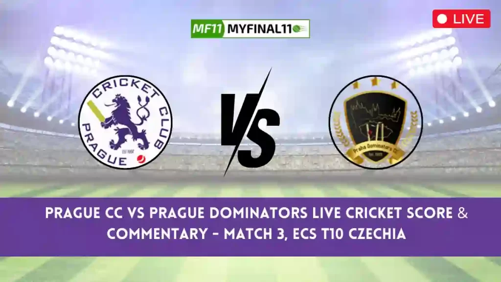 PCC vs PRD Live Cricket Score & Commentary - Match 3, ECS T10 Czechia 2024