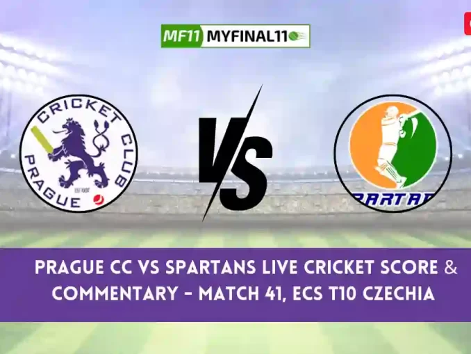 PCC vs SPT Live Score, Scorecard, Prague CC vs Spartans Live Cricket Score - Match 41, ECS T10 Czechia 2024