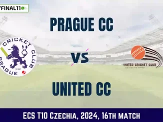 PCC vs UCC Dream11 Prediction, Pitch Report, and Player Stats, 16th Match, ECS T10 Czechia, 2024