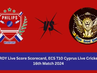 PLP vs ROY Live Score: The upcoming match between Philips Warrior (PLP) vs Royal CC (ROY) at the ECS T10 Cyprus, 2024