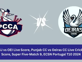 PNJ vs OEI Live Score: The upcoming match between Punjab CC (PNJ) vs Oeiras CC (OEI) at the ECSN Portugal T10, 2024