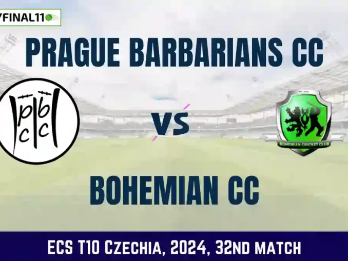 PRB vs BCC Dream11 Prediction, Pitch Report, and Player Stats, 32nd Match, ECS T10 Czechia, 2024