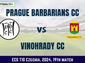 PRB vs VCC Dream11 Prediction, Pitch Report, and Player Stats, 19th Match, ECS T10 Czechia, 2024