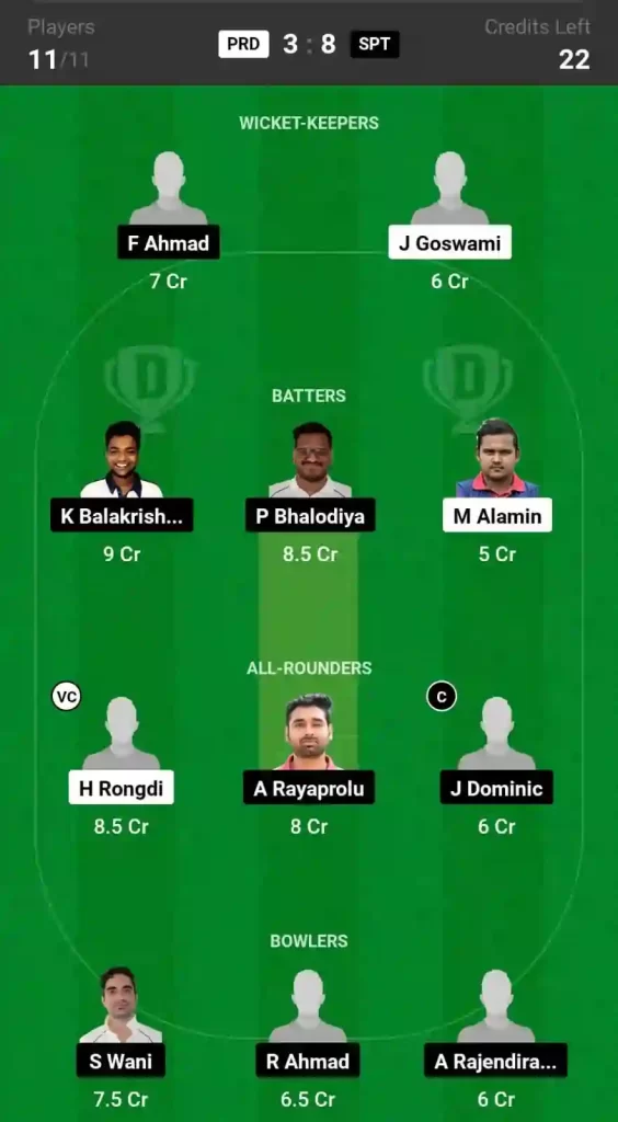 PRD vs SPT Dream11 Prediction, Pitch Report, and Player Stats, 18th Match, ECS T10 Czechia, 2024