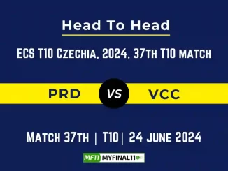 PRD vs VCC Player Battle, Head to Head Team Stats, Team Record - ECS T10 Czechia, 2024