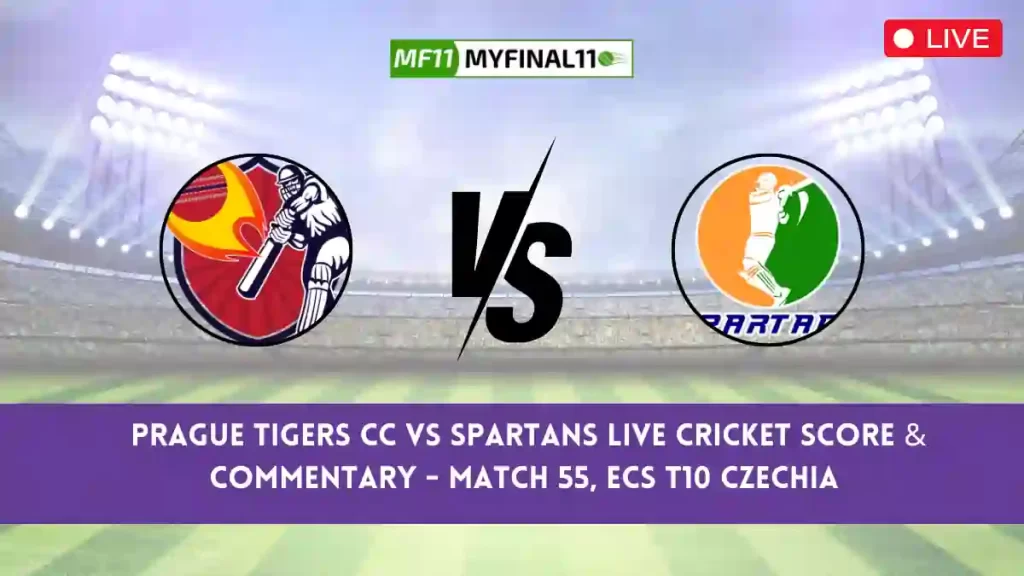 PRT vs SPT Live Score, Scorecard, Prague Tigers CC vs Spartans Live Cricket Score - Match 55, ECS T10 Czechia 2024