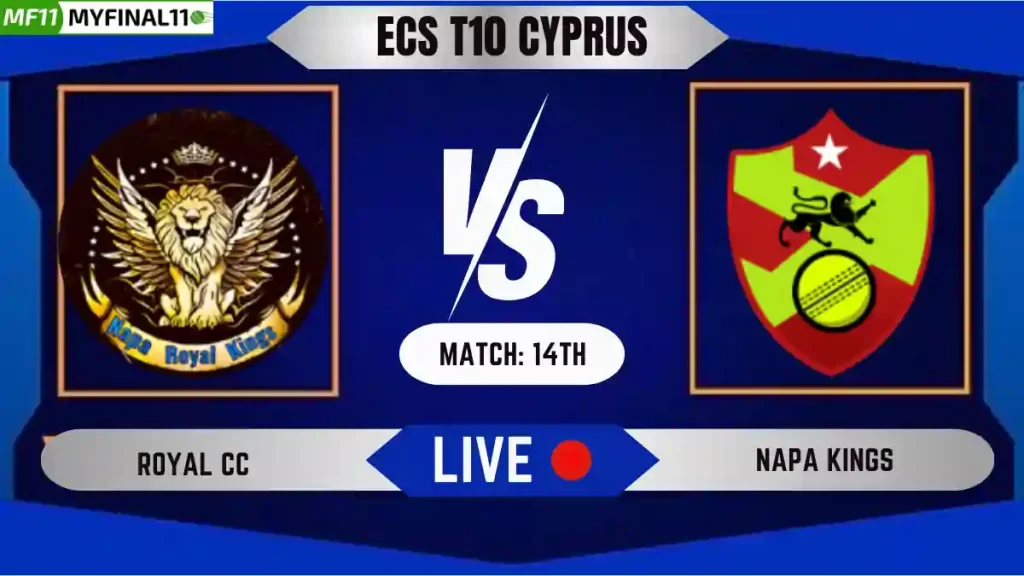 ROY vs NKG Live Score, ECS T10 Cyprus 2024, Royal CC vs Napa Kings Live Cricket Score & Commentary - 14th Match