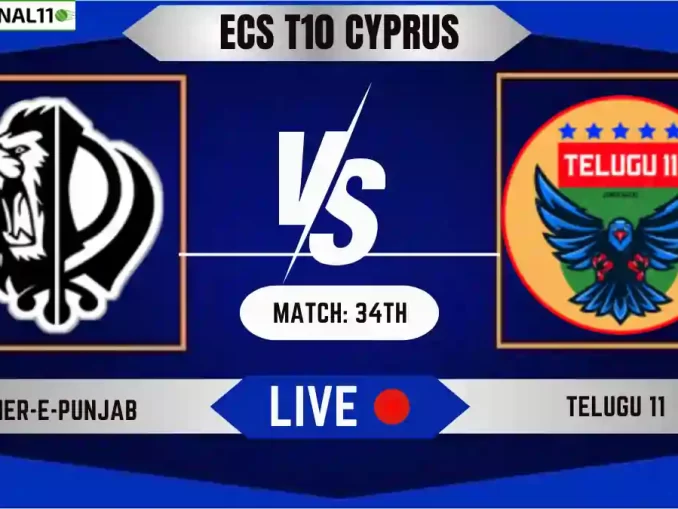 SEP vs TEL Live Score, ECS T10 Cyprus, 2024, Sher-e-Punjab vs Telugu 11 Live Cricket Score & Commentary - 34th Match