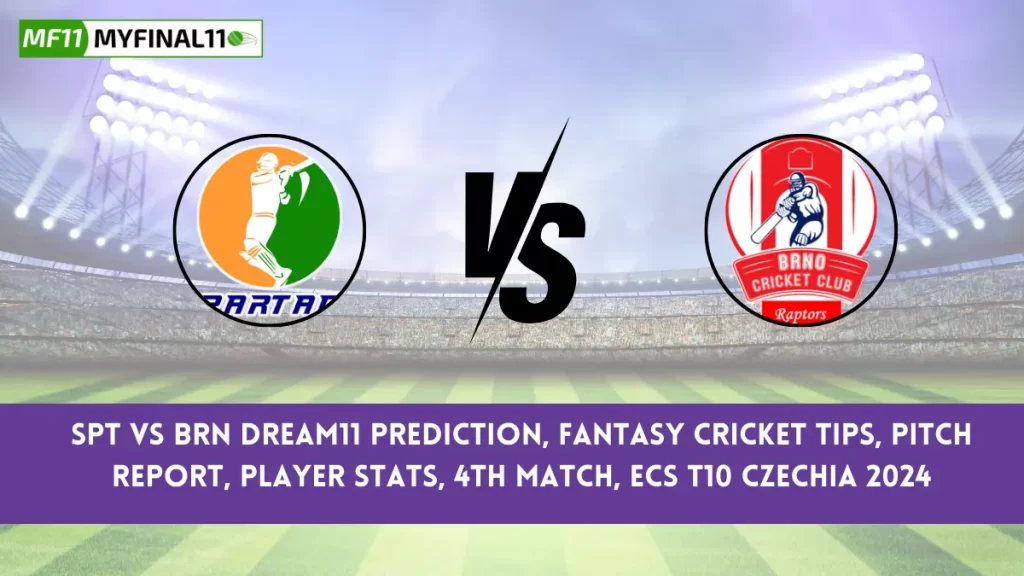 SPT vs BRN Dream11 Prediction Today Match: Find out the Dream11 team prediction for the Spartans (SPT) and Brno (BRN)