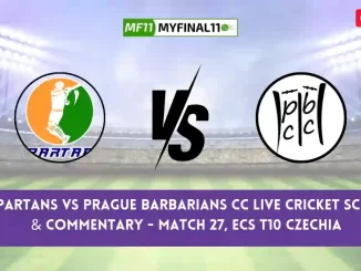 SPT vs PRB Live Score, Streaming, Spartans vs Prague Barbarians CC Live Cricket Score & Commentary - Match 27, ECS T10 Czechia 2024