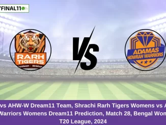 SRT-W vs AHW-W Dream11 Team, Shrachi Rarh Tigers Womens vs Adamas Howrah Warriors Womens Dream11 Prediction, Match 28, Bengal Women's Pro T20 League, 2024