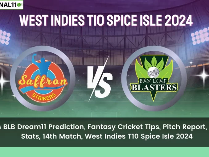 SS vs BLB Dream11 Prediction Today Match: Find out the Dream11 team prediction for the Saffron Strikers (SS) and Bay Leaf Blasters (BLB)