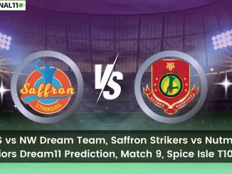 The 9th match of the West Indies T10 Spice Isle 2024 will be between Saffron Strikers (SS) and Nutmeg Warriors (NW) at La Sagesse Park in Grenada on 12th June 2024 at 10:00 PM IST