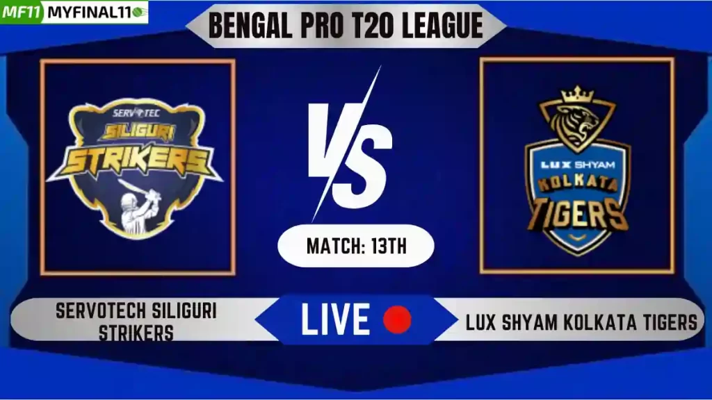 SSS vs LSKT Live Score, Bengal Pro T20 League, 2024, 13th Match, Servotech Siliguri Strikers vs Lux Shyam Kolkata Tigers Live Cricket Score & Commentary [17th June 2024]
