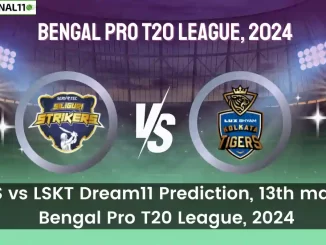 SSS vs LSKT Dream11 Prediction Today Match, Dream11 Team Today, Fantasy Cricket Tips, Pitch Report, & Player Stats, Bengal Pro T20 League, 2024, Match 13th