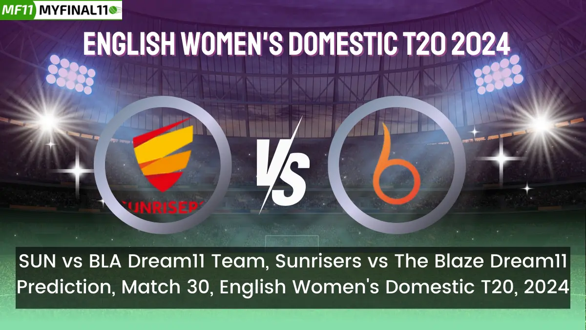 The 30th match of the English Women's Domestic T20 will be between Sunrisers (SUN) and The Blaze (BLA) at Lord's, London on 13th June 2024 at 6:45 PM