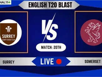 SUR vs SOM Live Score, English T20 Blast 2024, Surrey vs Somerset Live Cricket Score & Commentary - Match 20th