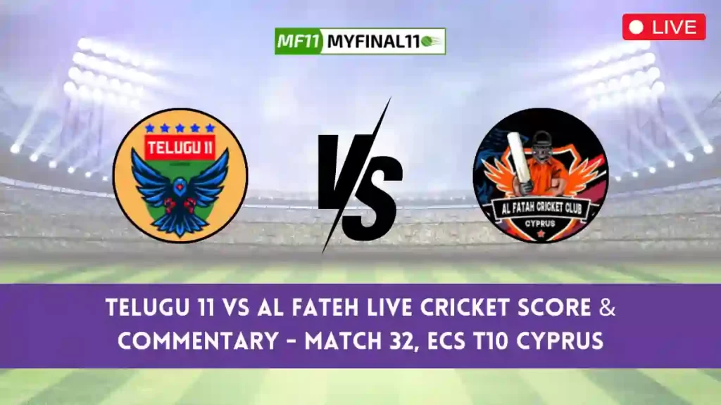 TEL vs AFT Live Cricket Score & Commentary - Match 32, ECS T10 Cyprus 2024
