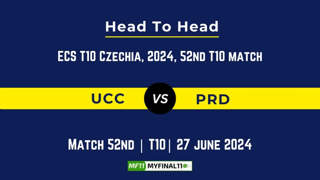 UCC vs PRD Player Battle, Head to Head Team Stats, Team Record - ECS T10 Czechia, 2024