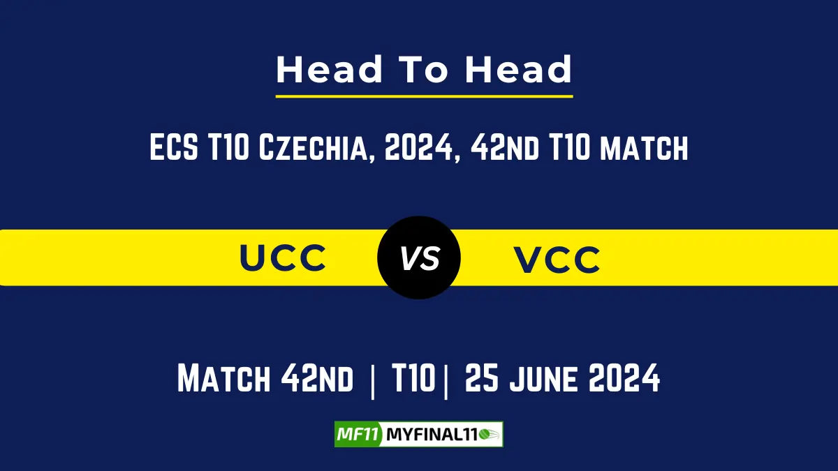 UCC vs VCC Player Battle, Head to Head Team Stats, Team Record - ECS T10 Czechia, 2024