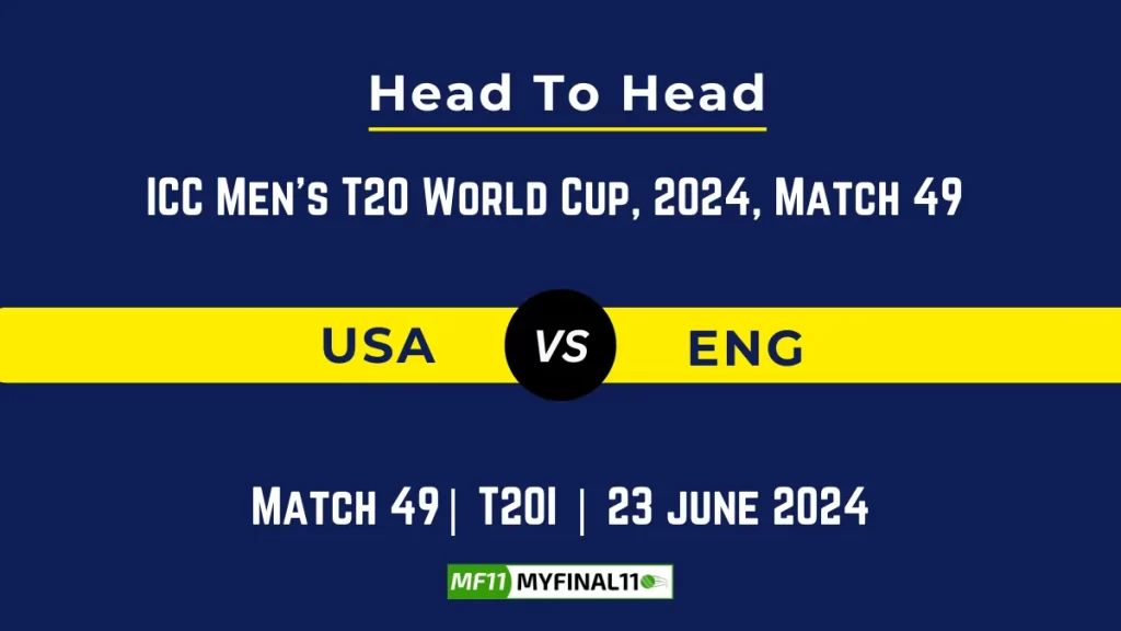 USA vs ENG Player Battle, Head to Head Team Stats, Team Record - ICC Men's T20 World Cup, 2024