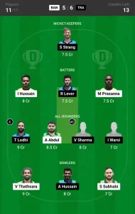 BAN vs TRA Dream11 Prediction Today 55th Match, Pitch Report, and Player Stats, ECS T10 Romania, 2024
