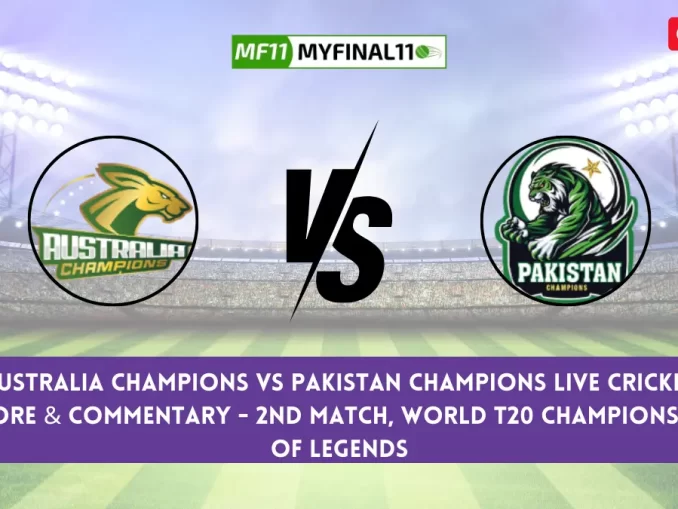 AAC vs PNC Live Score, Scorecard, Australia Champions vs Pakistan Champions - Match 2, World T20 Championship of Legends, 2024