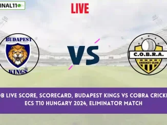 BK vs COB Live Score, Scorecard, ECS T10 Hungary, Eliminator Match 2024