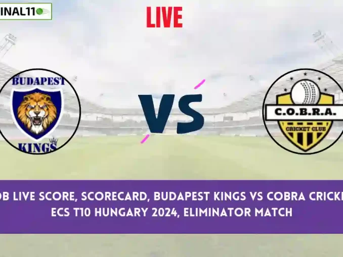 BK vs COB Live Score, Scorecard, ECS T10 Hungary, Eliminator Match 2024