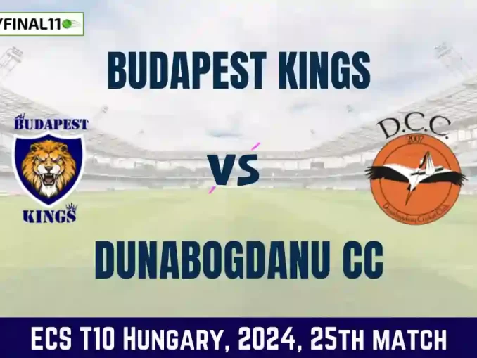 BK vs DCC Dream11 Prediction Today 25th Match, Pitch Report, and Player Stats, ECS T10 Hungary, 2024