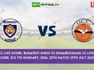 BK vs DCC Dream11 Prediction Today 25th Match, Pitch Report, and Player Stats, ECS T10 Hungary, 2024