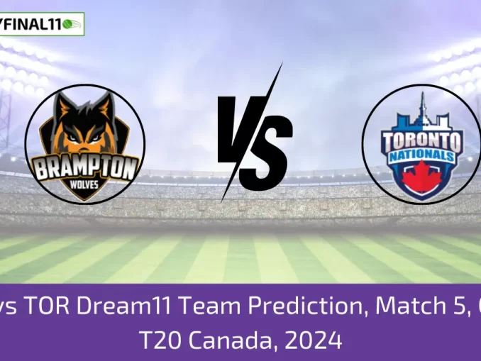 BRW vs TOR Dream11 Team Prediction, Match 5, Global T20 Canada, 2024