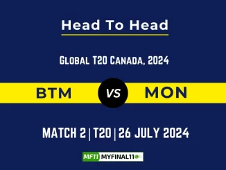 BTM vs MON Player Battle, Head to Head Team Stats, Team Record