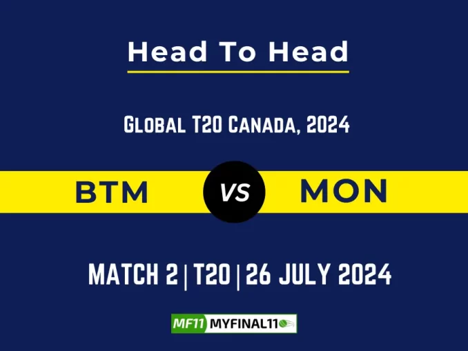 BTM vs MON Player Battle, Head to Head Team Stats, Team Record