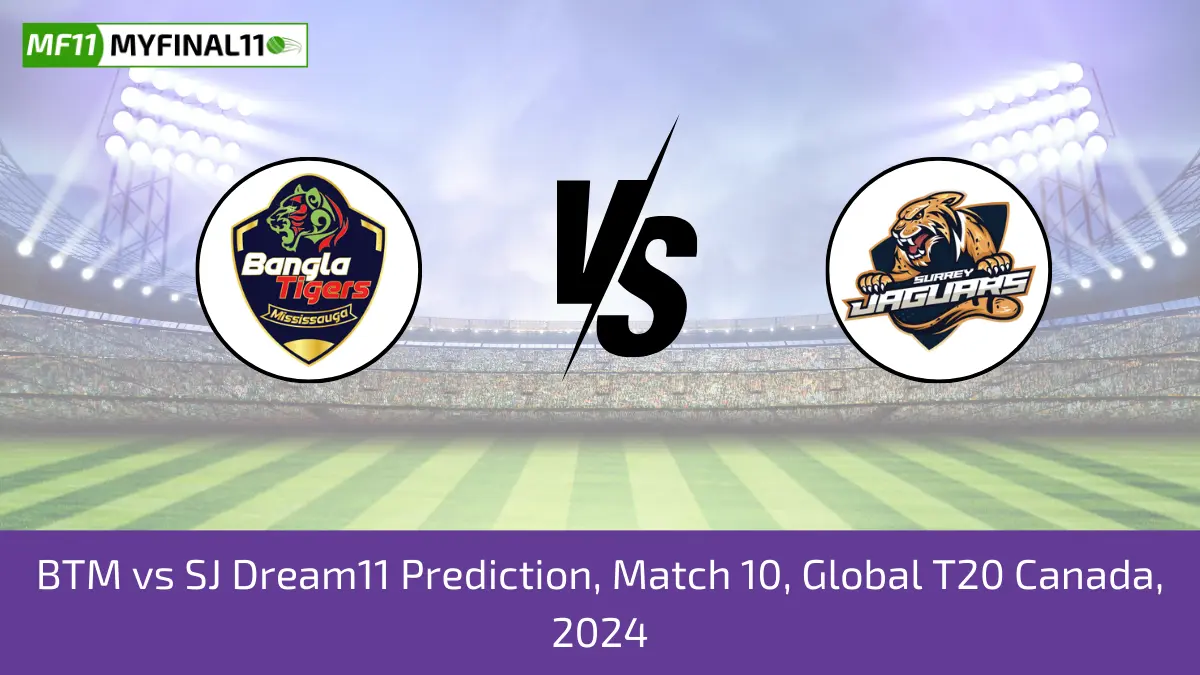 BTM vs SJ Dream11 Prediction Today: 10th Match Pitch Report, Player Stats | GT20 Canada 2024