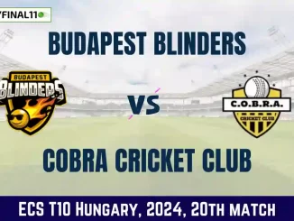 BUB vs COB Dream11 Prediction Today 20th Match, Pitch Report, and Player Stats, ECS T10 Hungary, 2024