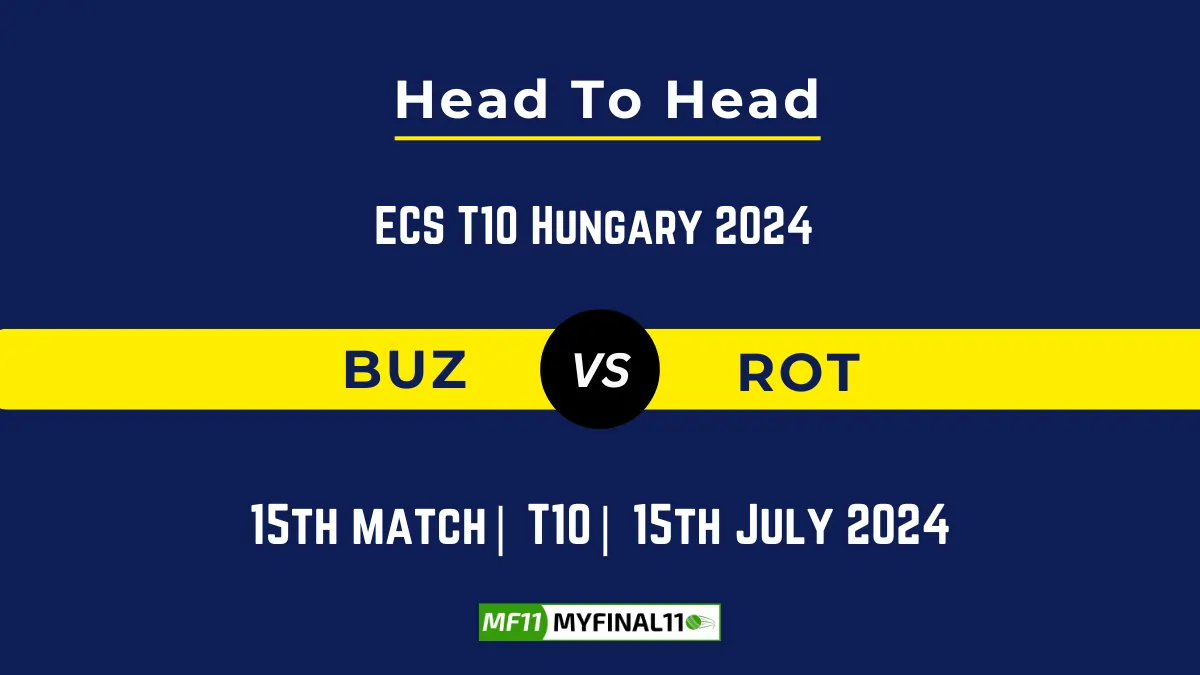 BUZ vs ROT Player Battle Head to Head Player Stats/Record, ECS T10 Hungary 2024 - 1st Match